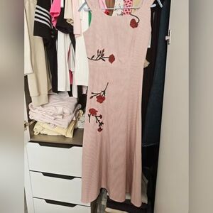 Floral Embroidered Women's Dress